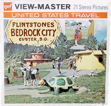 Flintstones Bedrock City, Custer, S, D. gaf Packet A493 G3A