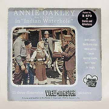 Annie Oakley in "Indian Waterhole" Sawyers Packet B470 S4