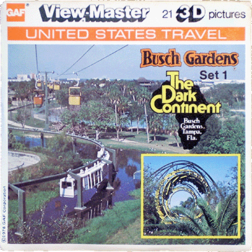 Busch Gardens, The Dark Continent Set 1, Tampa, Fla. GAF Packet J4 G4