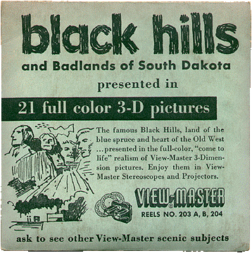 Black Hills and Badlands of South Dakota Sawyers Packet 203-A-B-204 S2