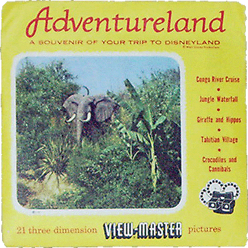 Adventureland, A Souvenir of Your Trip to Disneyland Sawyers Packet D853-A-B-C S3