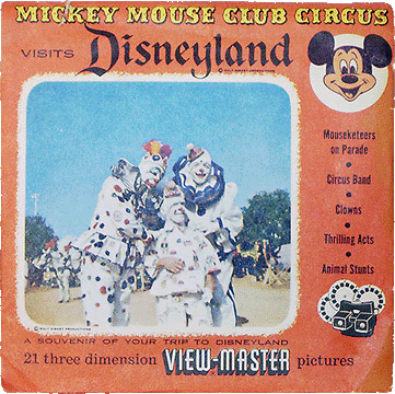 Mickey Mouse Club Circus Visits Disneyland Sawyers Packet D856-A-B-C S3